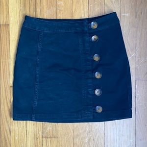 Free People Black Mini Skirt